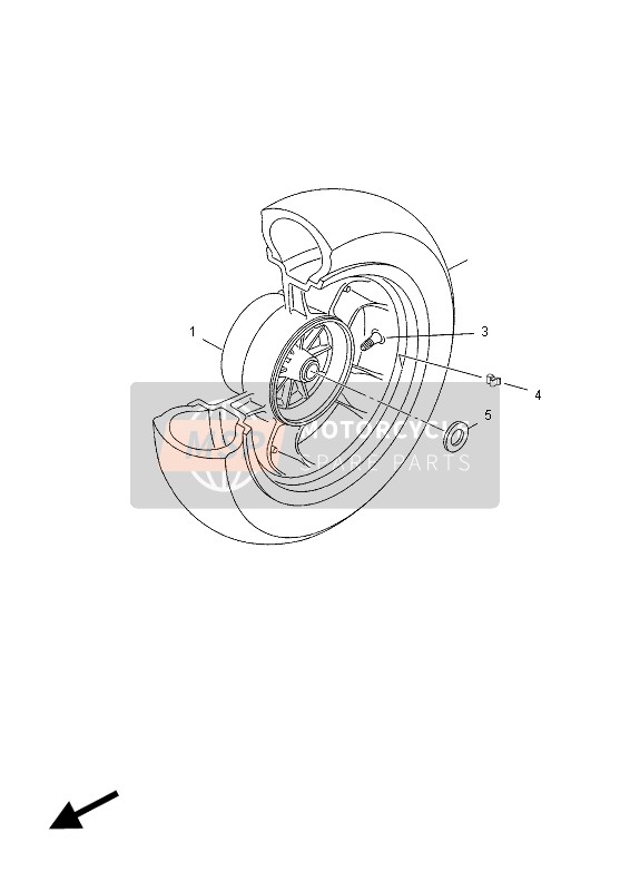 Yamaha YP125R X-MAX 2012 Rear Wheel for a 2012 Yamaha YP125R X-MAX